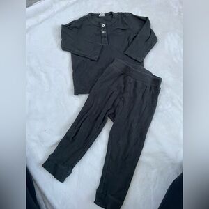 GUC Kate Quinn Black Organic Cotton Ribbed Set